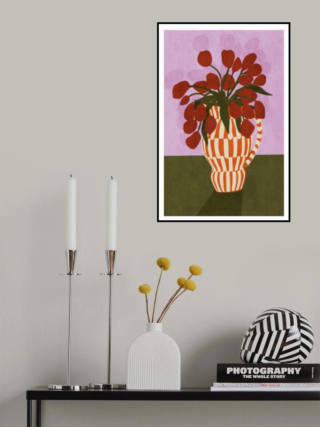Flower Vase 1ratio 2x3 Print By Bohonewart Poster och Canvastavla