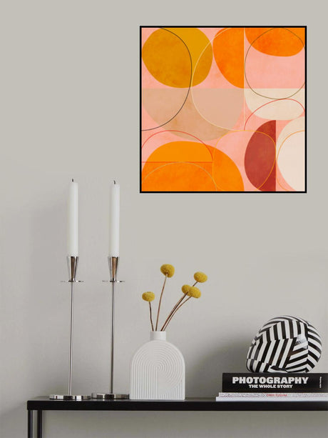 Mid Century Curry Yellow Blush Spring Poster och Canvastavla