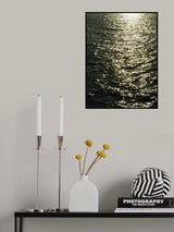 sea waves at sunset Poster och Canvastavla