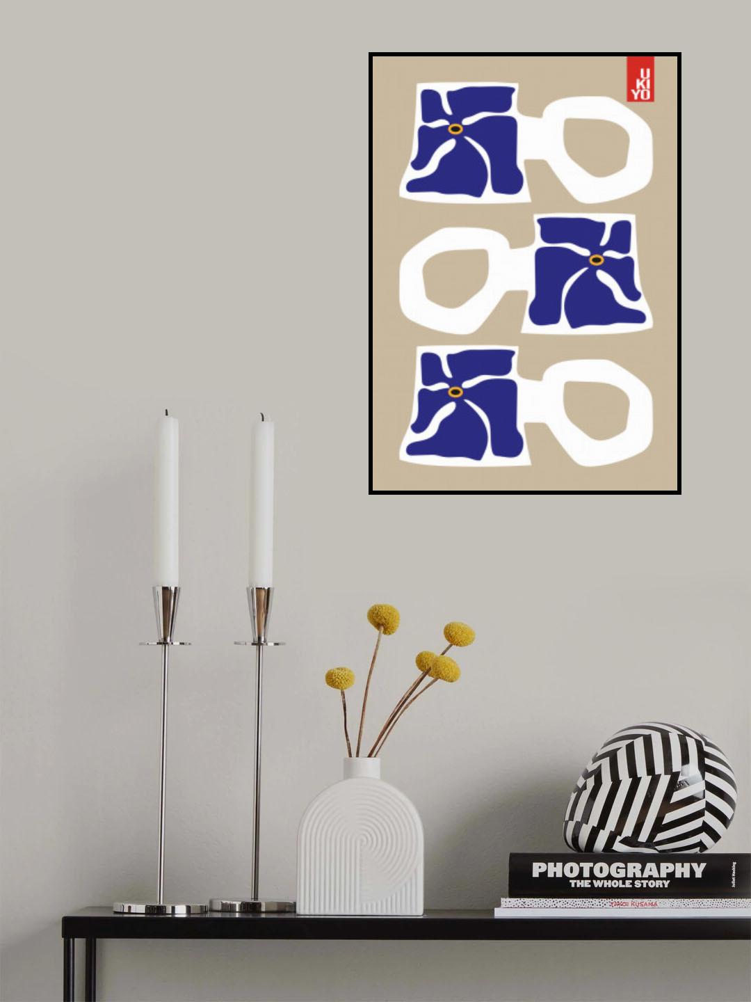 Ukiyo Mug Blue Poster och Canvastavla