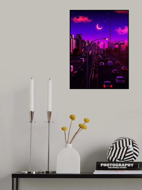 Neon Dusk Poster och Canvastavla