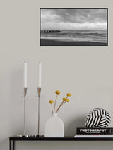 old pier and dramatic landscape Poster och Canvastavla