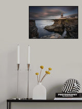 Lighthouse on Cliffs Poster och Canvastavla