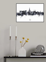 Pau France Skyline Poster och Canvastavla