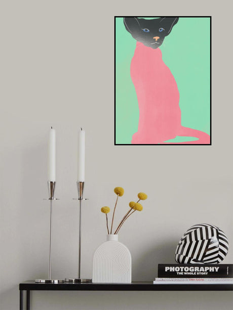 Hippy Cat Poster och Canvastavla