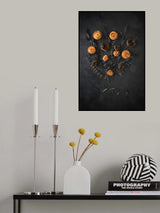 Peach and plum mini tarts bouquet Poster och Canvastavla