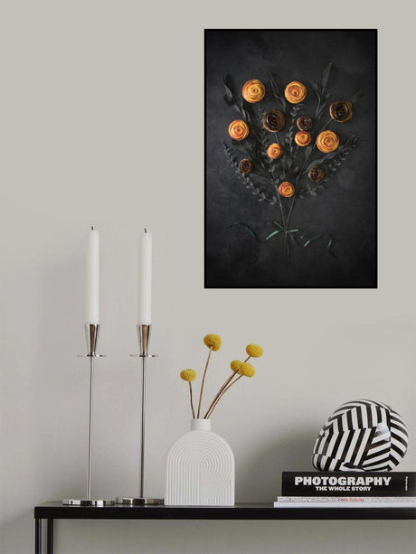 Peach and plum mini tarts bouquet Poster och Canvastavla