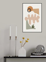 Botanical Scene Color and Shapes Poster och Canvastavla