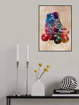 Roller skates sport art Poster och Canvastavla