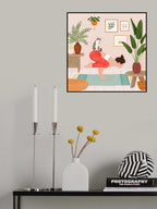 Cat Yoga Poster och Canvastavla