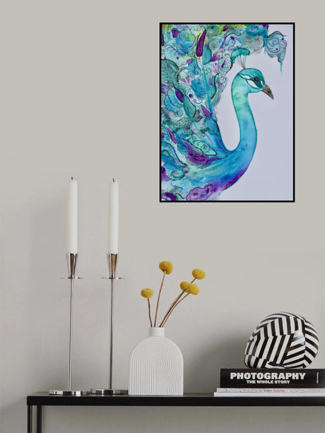 Emerald Peacock Poster och Canvastavla