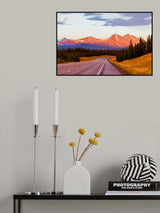 Midnight Sunset in Alaska Poster och Canvastavla