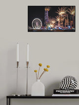 Fire Works at KAFD Riyadh Saudi Arabia Poster och Canvastavla