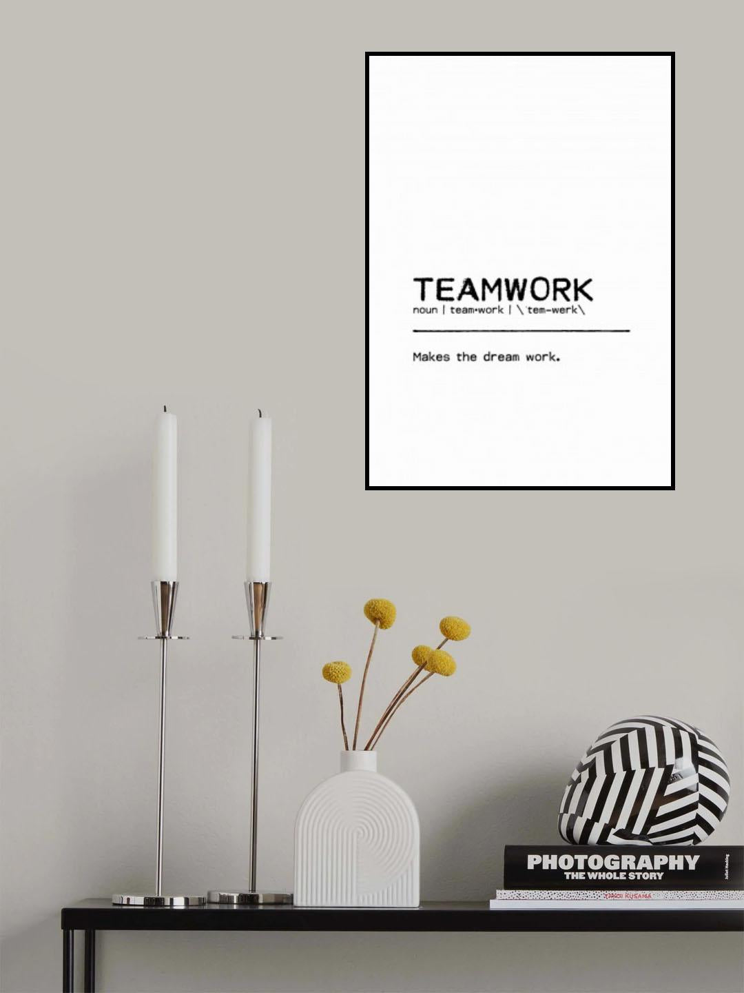 Quote Teamwork Poster och Canvastavla