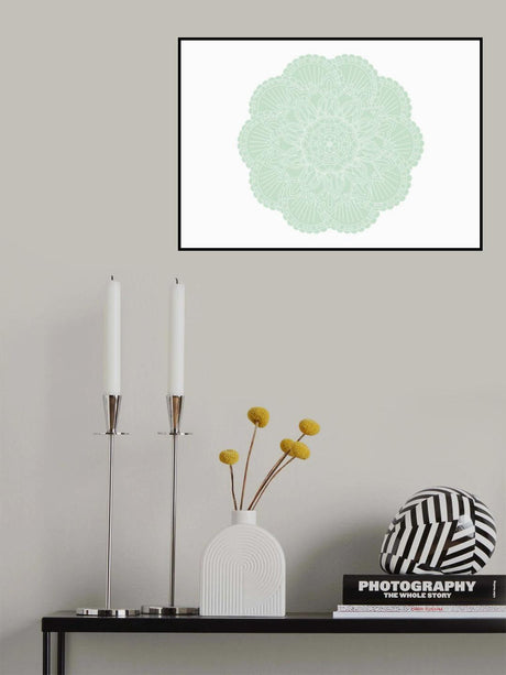 ABSTRACT GREEN MANDALA Poster och Canvastavla