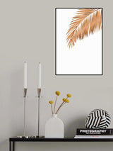 Gold Copper palm leaf 3 Poster och Canvastavla
