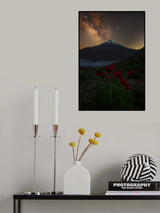 Milky way on top of the Damavand Poster och Canvastavla