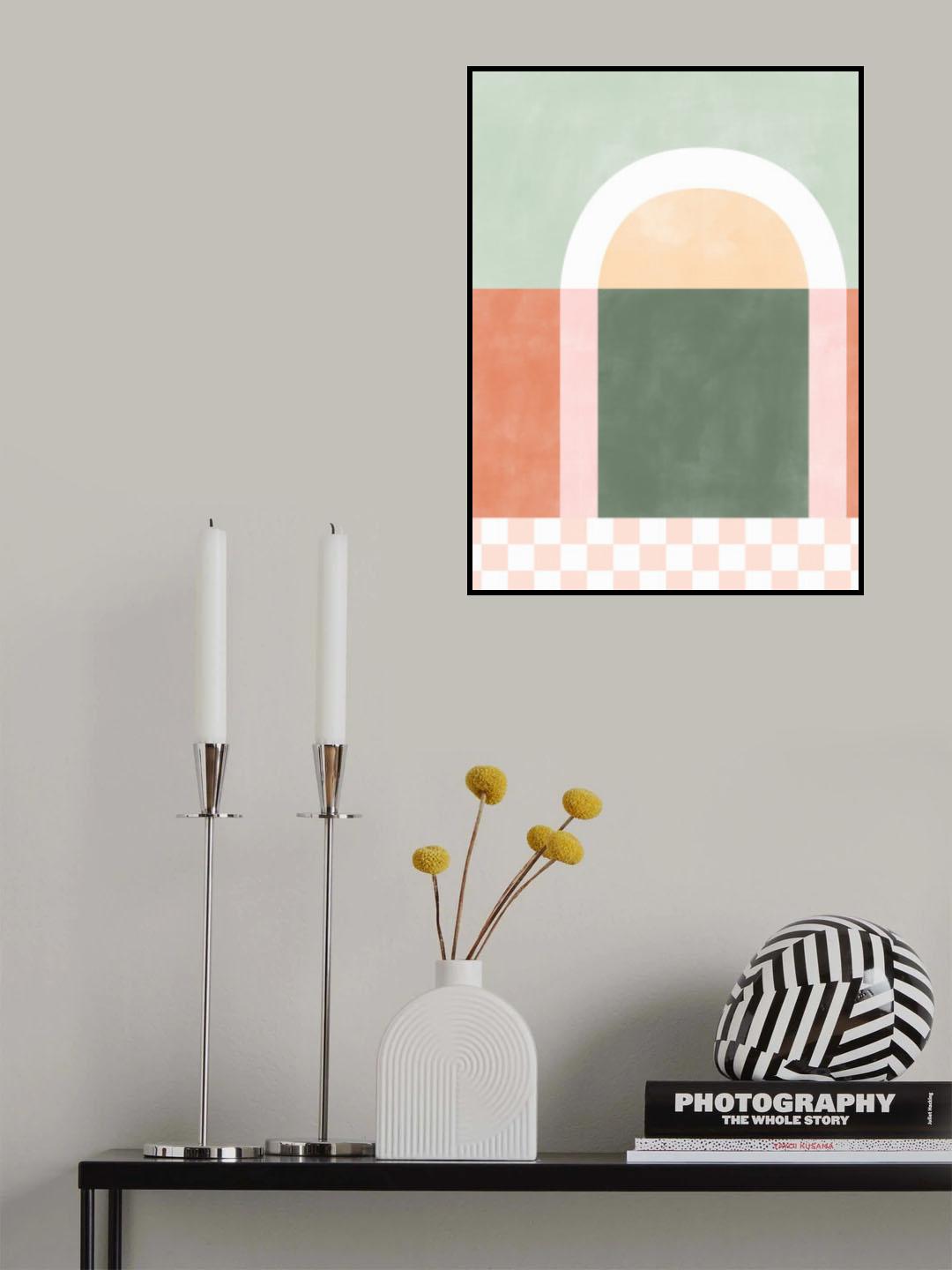 3x4 Aspectratio Pinkgreen28 Poster och Canvastavla