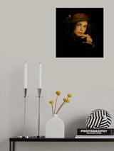 Black scarf Poster och Canvastavla