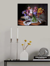 With a bouquet of irises Poster och Canvastavla