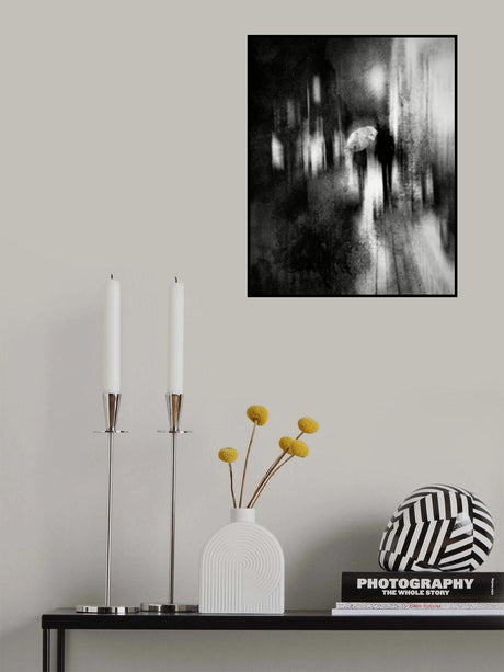 rainy night street Poster och Canvastavla