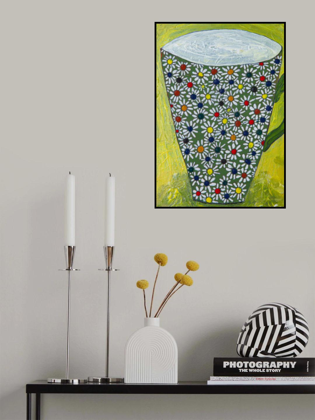 Mug With Flowers Poster och Canvastavla