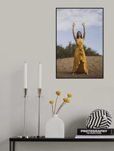 woman in yellow dress Poster och Canvastavla