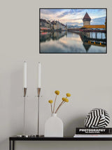 Chapel bridge in Lucerne, Switzerland Poster och Canvastavla