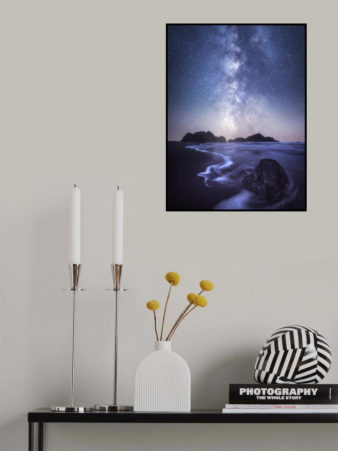 Oregon Coast at Night Poster och Canvastavla