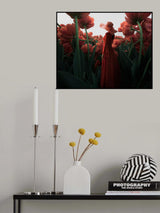 Woman and flower Poster och Canvastavla