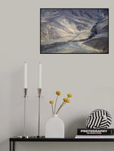 Aerial View of the River on Tibet Plateau Poster och Canvastavla