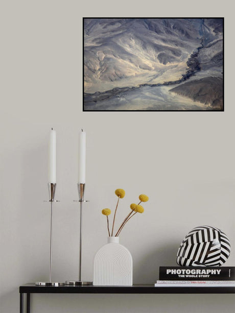 Aerial View of the River on Tibet Plateau Poster och Canvastavla