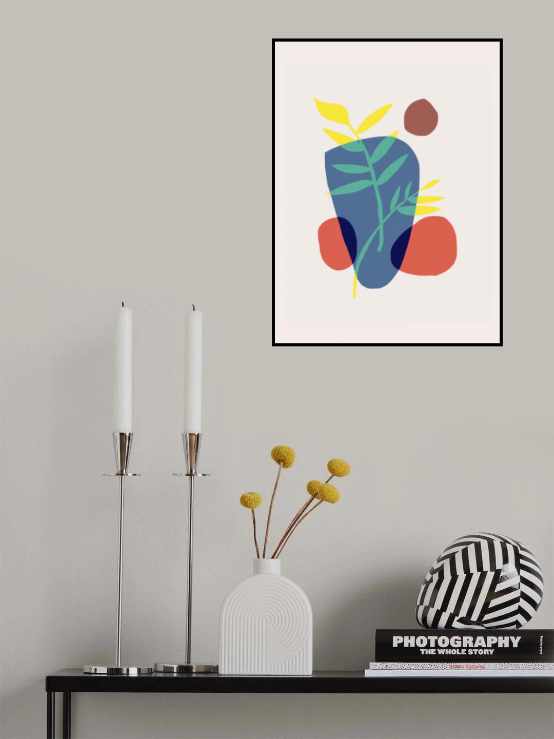 Leaf and Pebbles Poster och Canvastavla