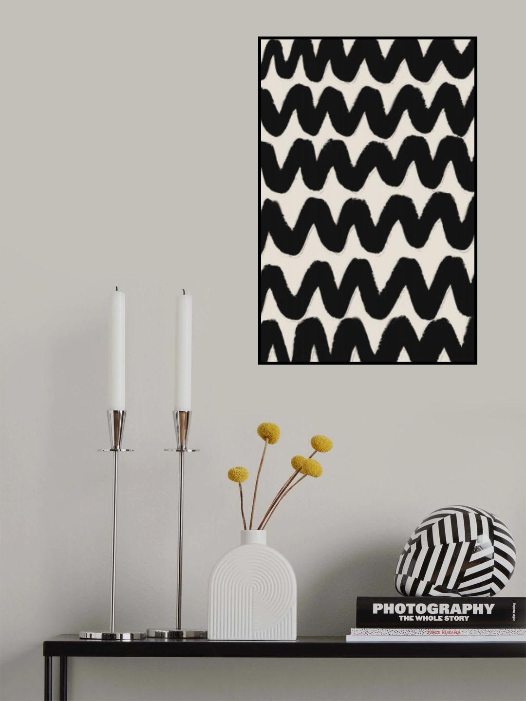 Thick Waves Pattern Poster och Canvastavla