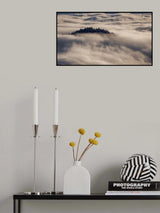 Island in the sea of clouds at sunset Poster och Canvastavla