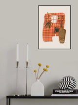Burnt Orange Interior Sketch Poster och Canvastavla