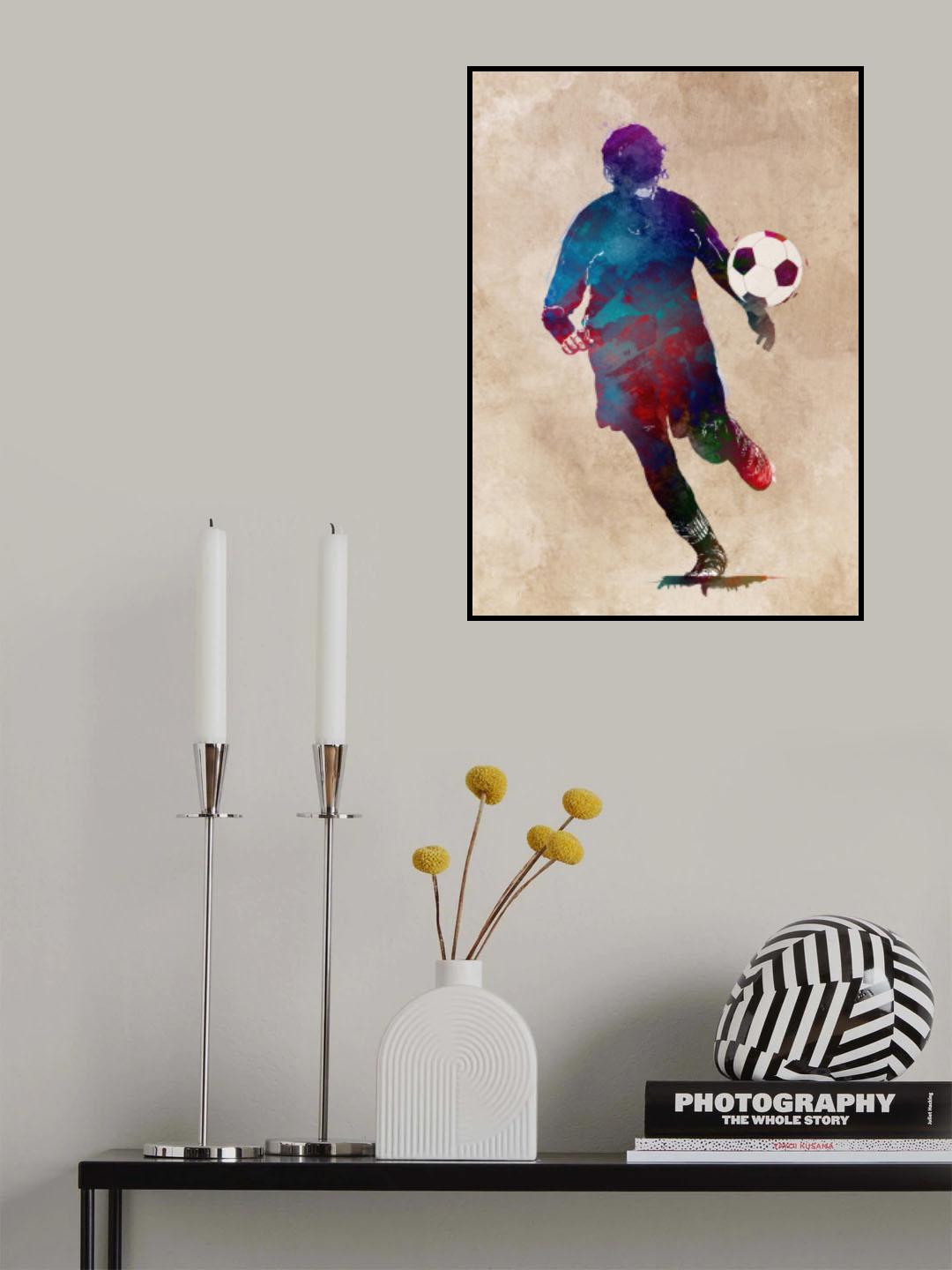 Football Soccer Sport Art 14 Poster och Canvastavla