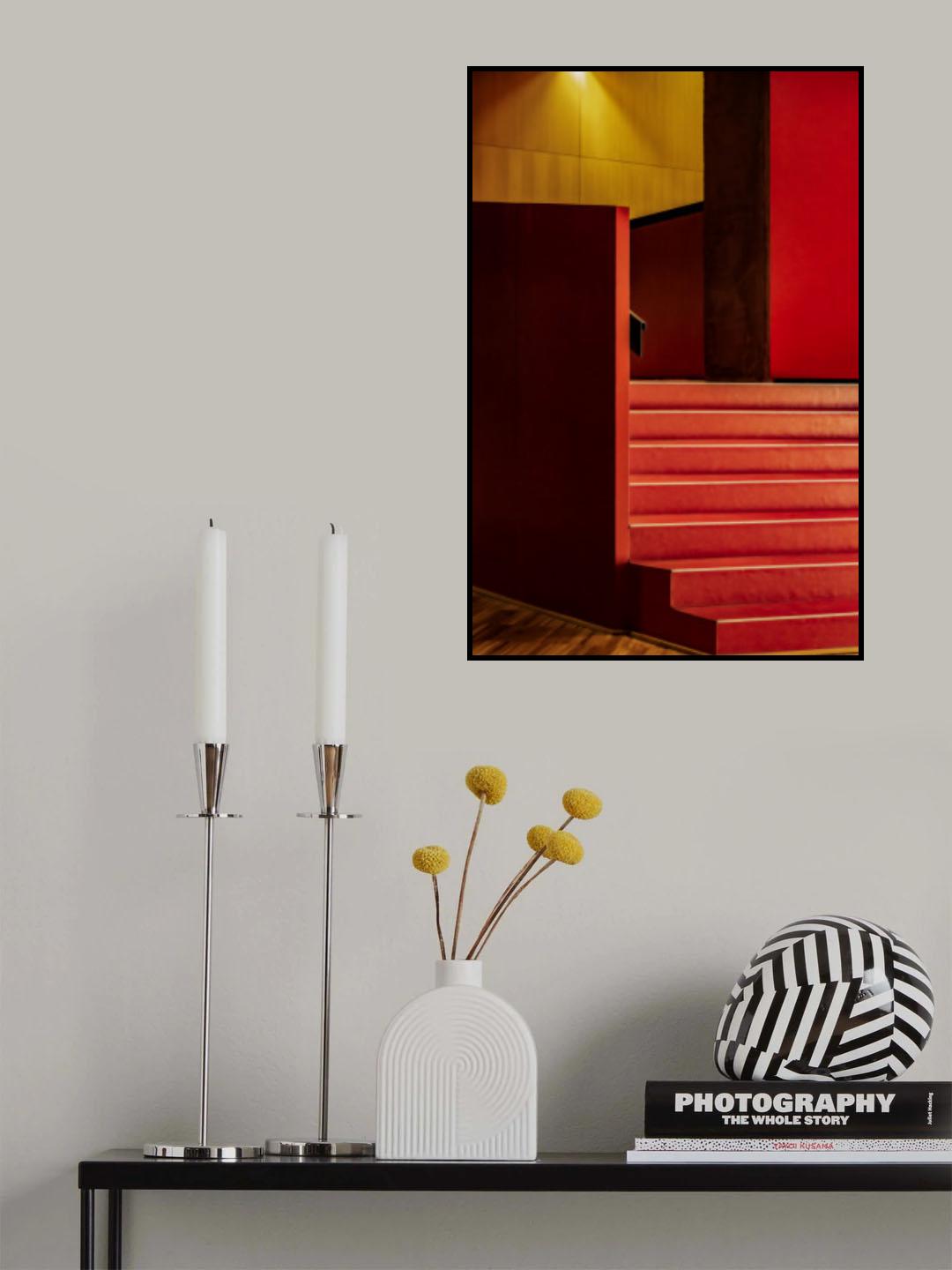 Red Stairs Poster och Canvastavla
