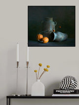 Pumpkin &amp; Vase Poster och Canvastavla