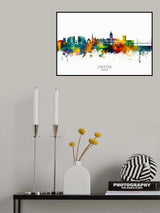 Chester England Skyline Poster och Canvastavla