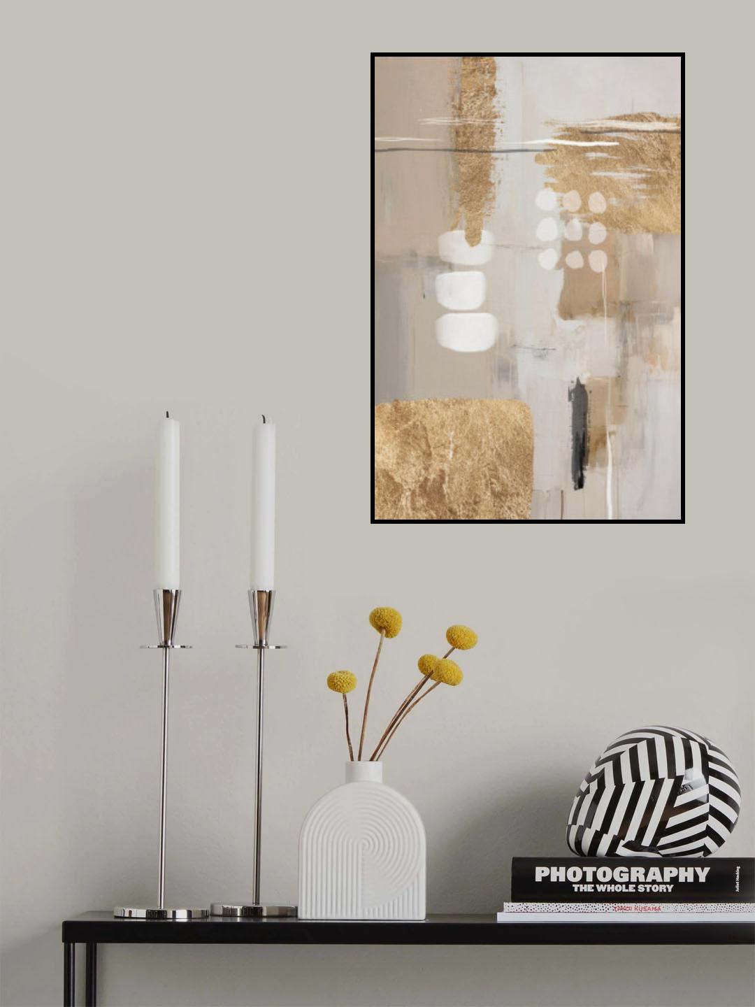Canvas in Gold Poster och Canvastavla