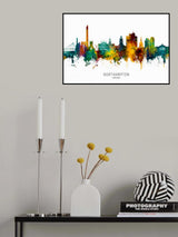 Northampton England Skyline Poster och Canvastavla