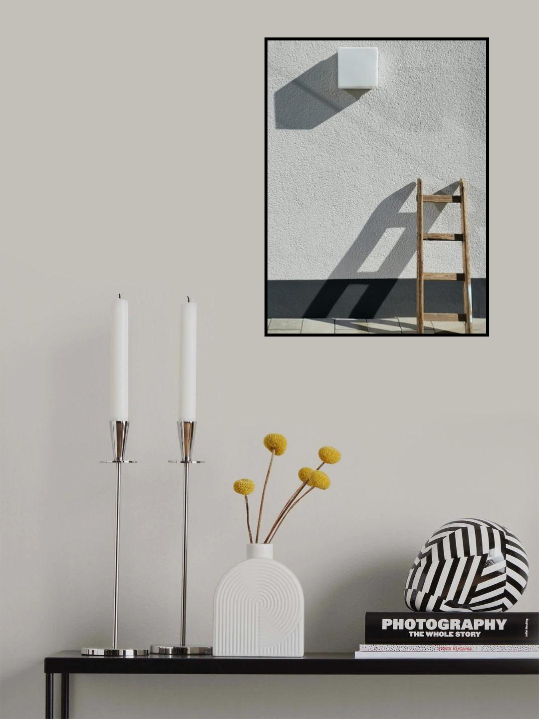 lamp and ladder Poster och Canvastavla