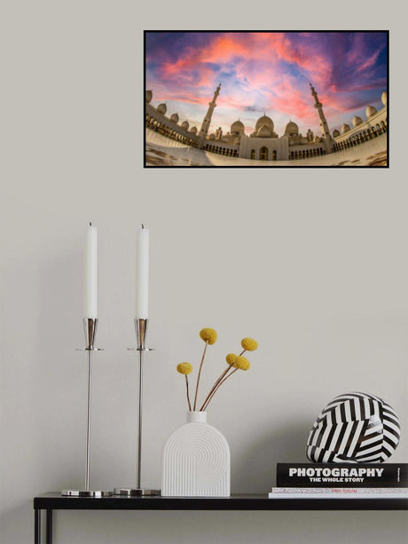 Sheikh Zayed Grand Mosque - Sunset Poster och Canvastavla