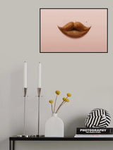 Moustache Kiss Poster och Canvastavla
