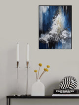 Blue White Abstract 1 Poster och Canvastavla