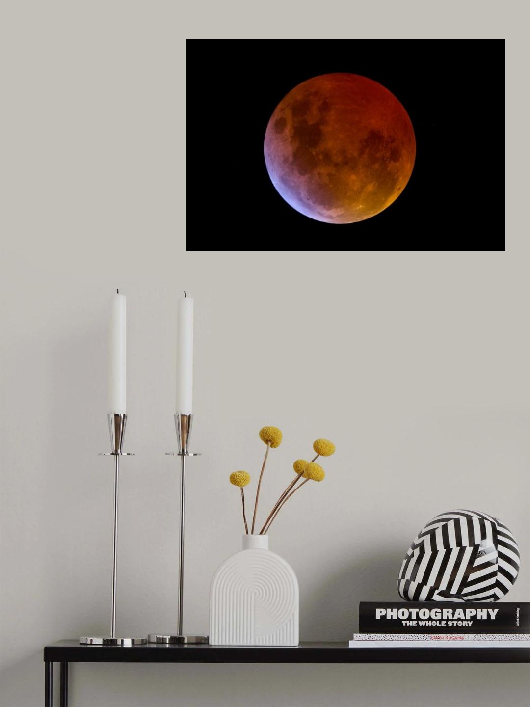 Moon total eclipse Poster och Canvastavla