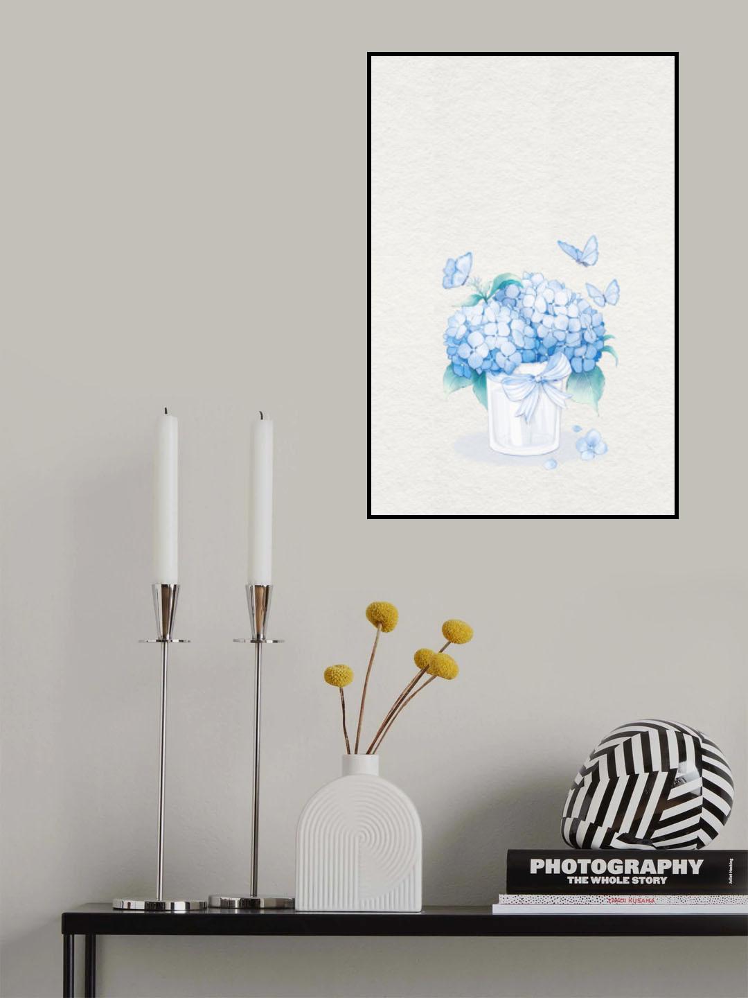 Blue Hydrangeas Poster och Canvastavla