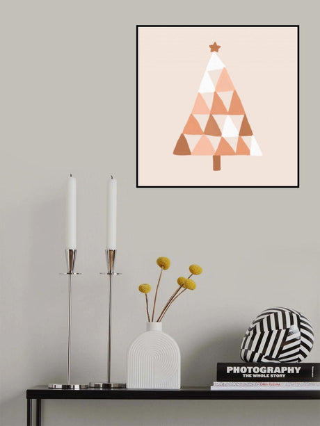 Pastel Christmas Tree Poster och Canvastavla