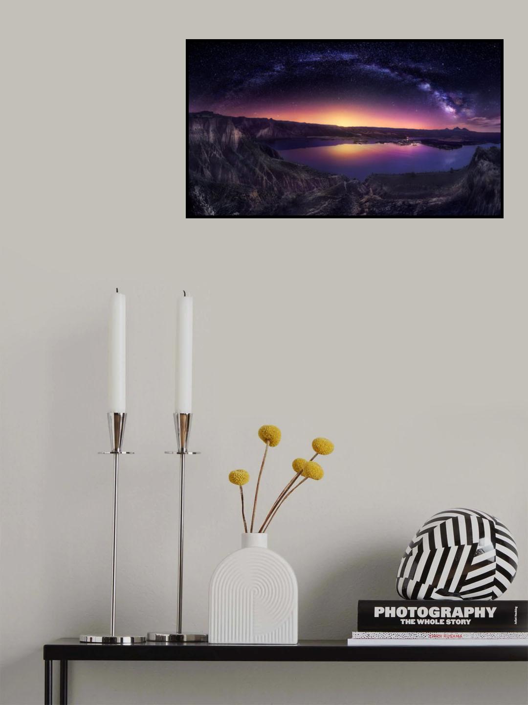 Milky way over Las Barrancas 2016 Poster och Canvastavla